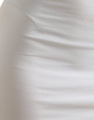 Dolce & Gabbana White Viscose High Waist Pencil Cut Mini Skirt - IT40|S - Skirts