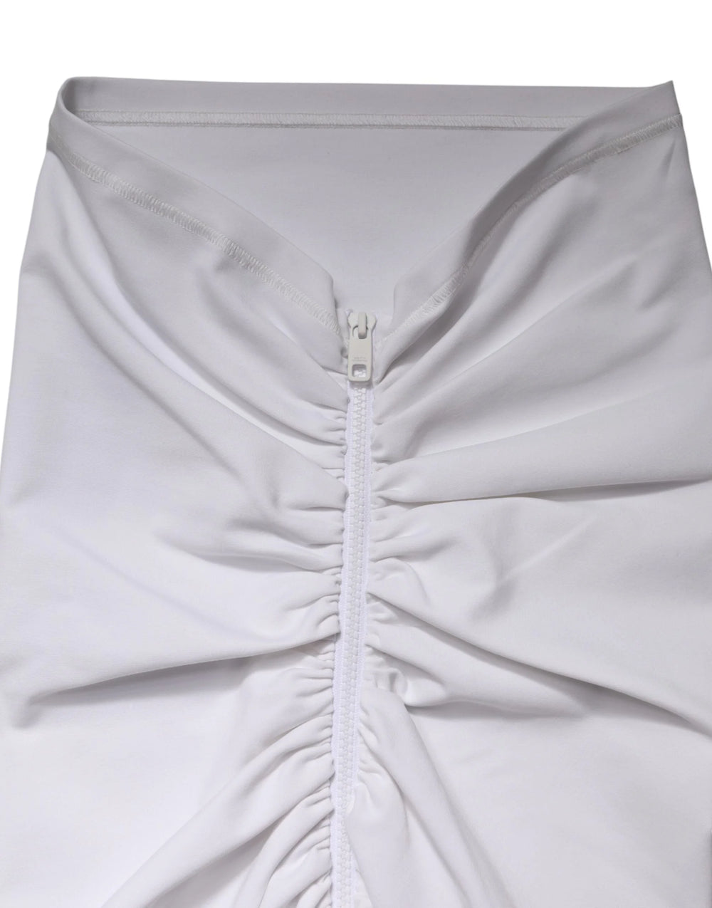 Dolce & Gabbana White Viscose Pencil Cut High Waist Mini Skirt - IT42|M