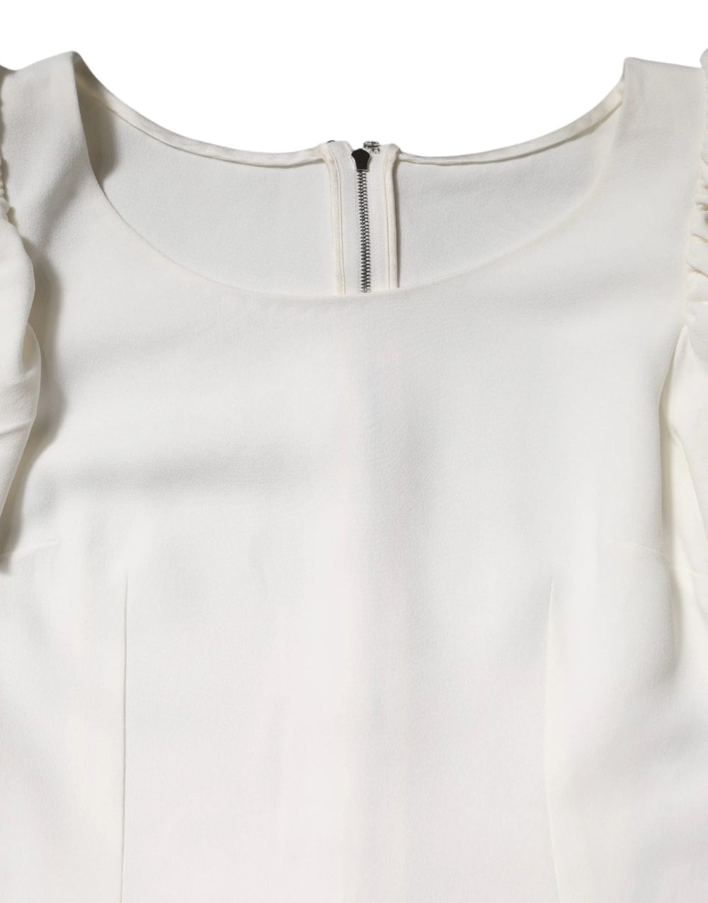 Dolce & Gabbana White Viscose Round Neck Short Sleeves Top - IT38 | XS - Blouses