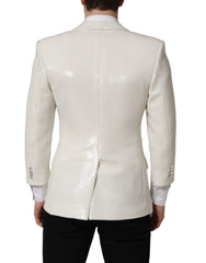 Dolce & Gabbana White Viscose Single Breasted Blazer Jacket - IT48 | M
