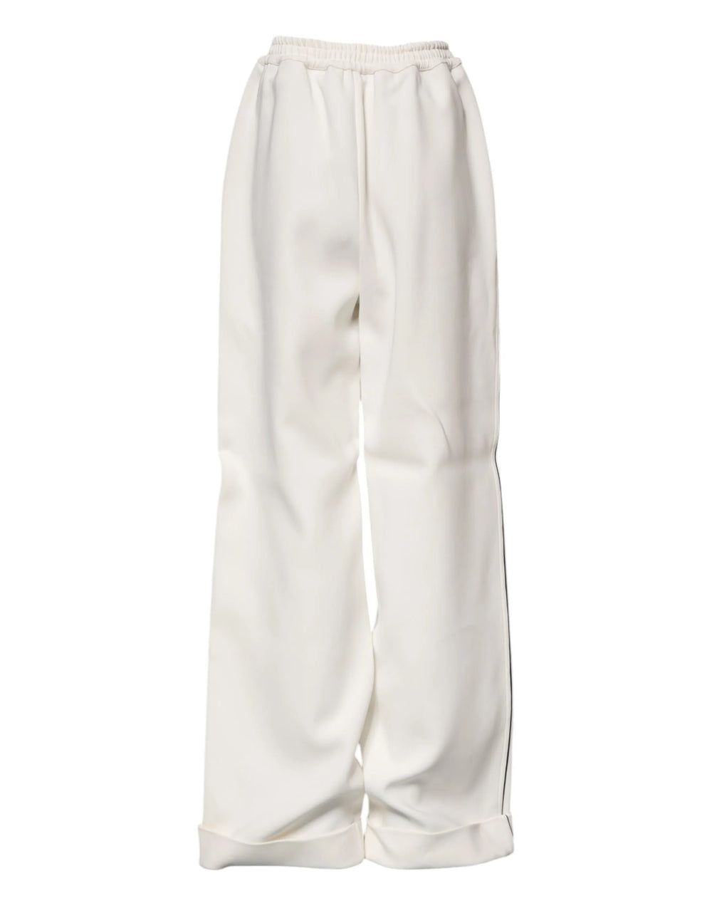 Dolce & Gabbana White Viscose Wide Leg Pull On Pants - IT40|S - Trousers