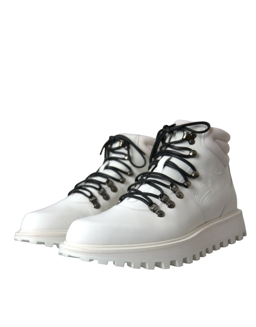 Dolce & Gabbana White Vulcano Trekking Men Ankle Boots Shoes - EU42/US9 - Boots