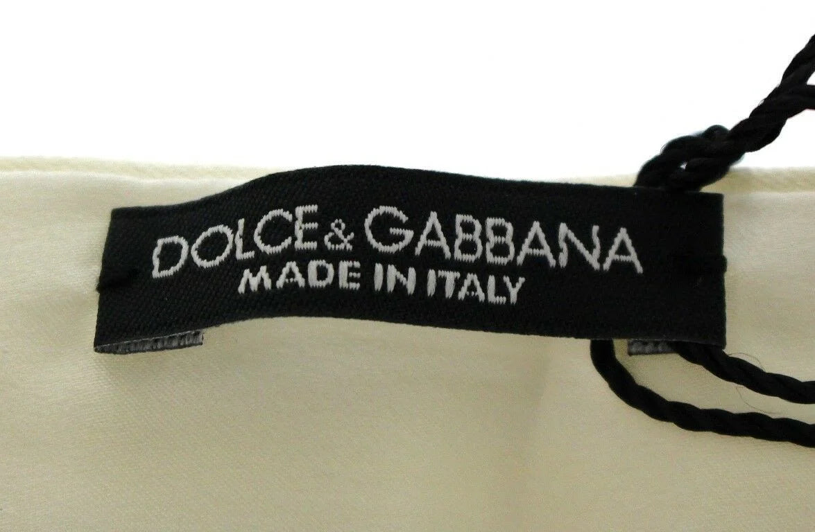 Dolce & Gabbana White Waist Silk Cummerbund Belt - Suspenders