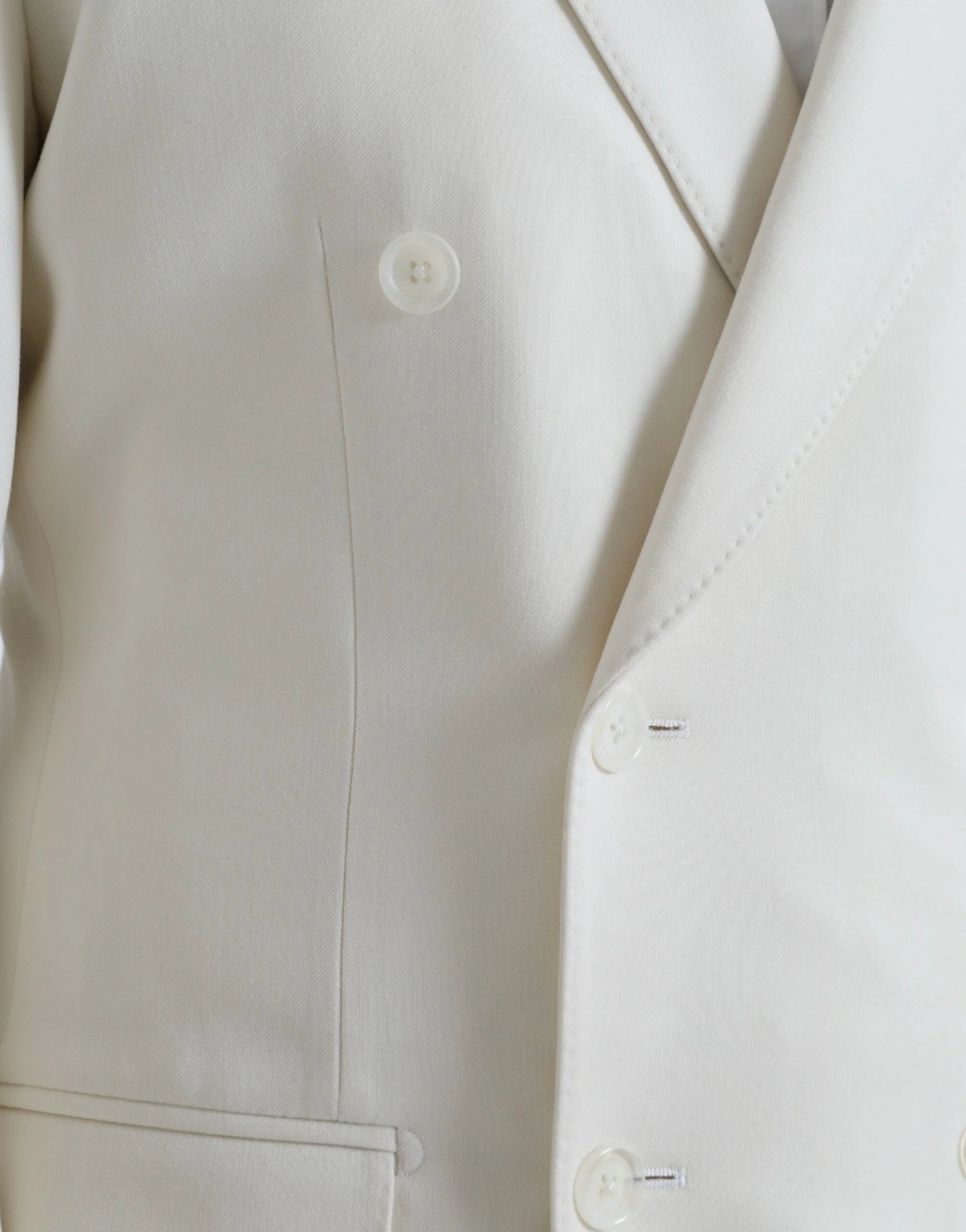 Dolce & Gabbana White Wool MARTINI Double Breasted Blazer - IT50 | L - Sport Jackets