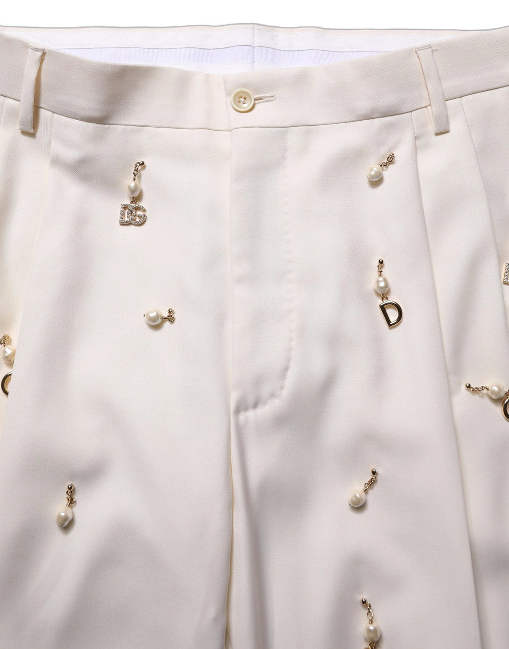 Dolce & Gabbana White Wool Slim Fit Formal 2 Piece Men Suit - IT48 | M