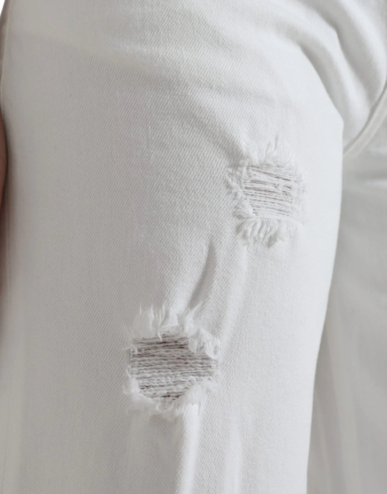 Dolce & Gabbana Wide Leg White Cotton Cropped Denim Jeans - IT42|M