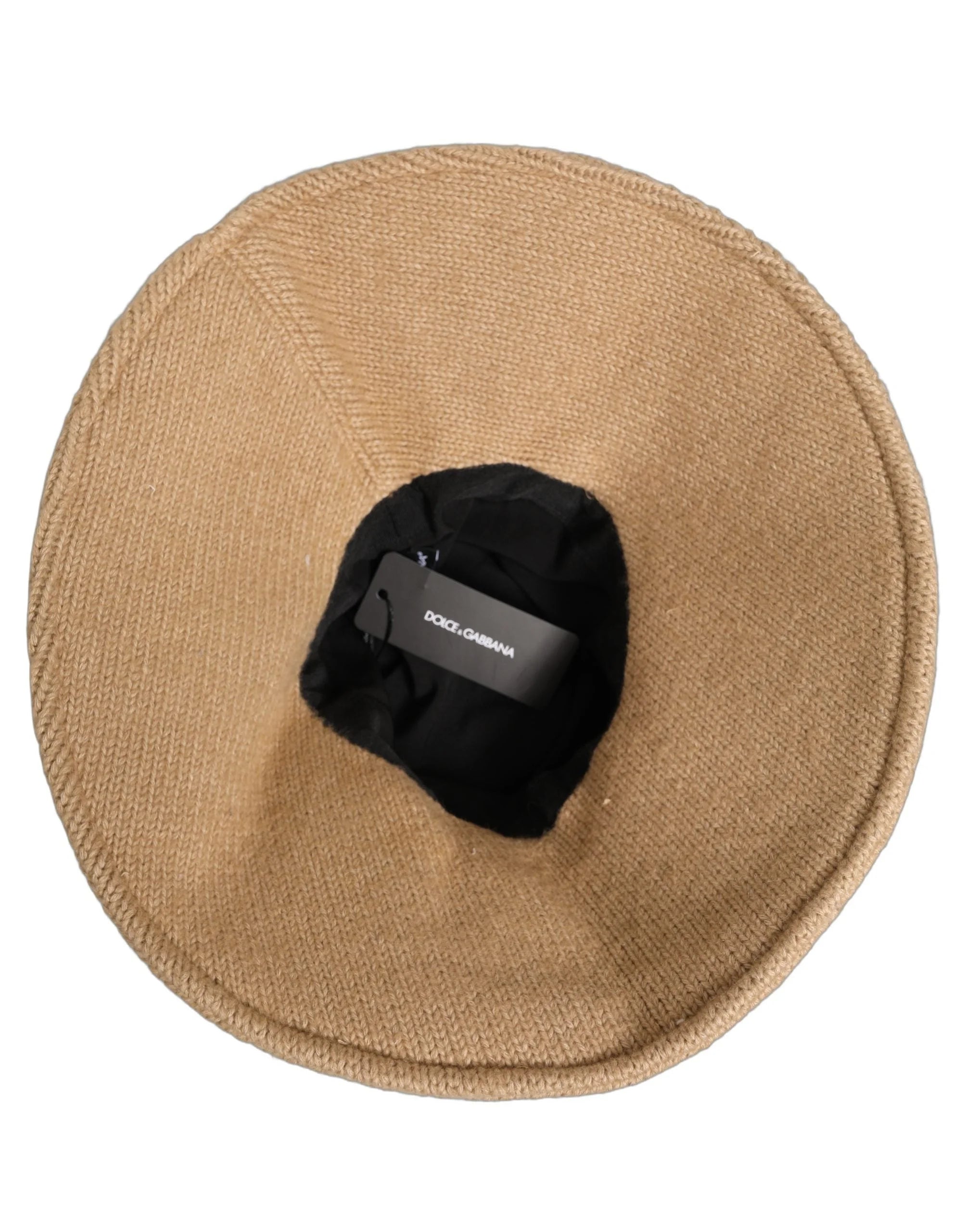 Dolce & Gabbana Women Brown Cotton Knit WideBrim Bucket Capello Hat - 58 cm|M