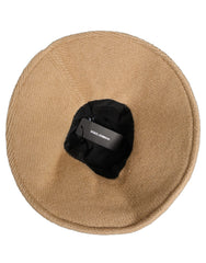 Dolce & Gabbana Women Brown Cotton Knit WideBrim Bucket Capello Hat - 58 cm|M