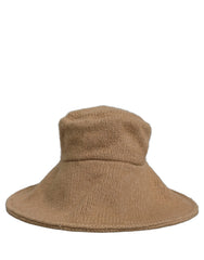 Dolce & Gabbana Women Brown Cotton Knit WideBrim Bucket Capello Hat - 58 cm|M