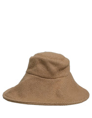 Dolce & Gabbana Women Brown Cotton Knit WideBrim Bucket Capello Hat - 58 cm|M