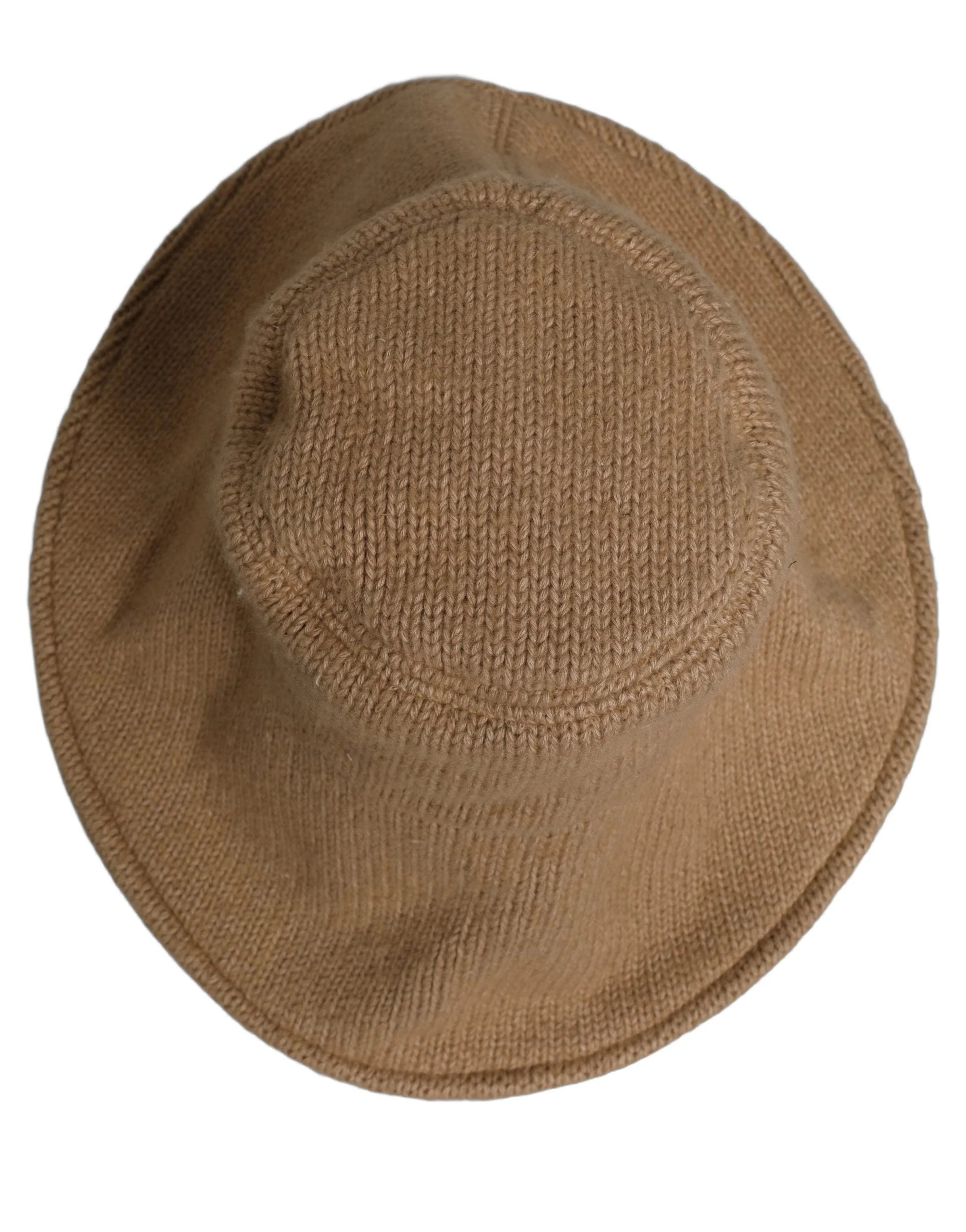 Dolce & Gabbana Women Brown Cotton Knit WideBrim Bucket Capello Hat - 58 cm|M