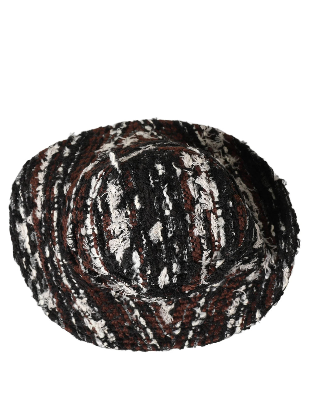 Dolce & Gabbana Women Multicolor Acrylic Tweed Bucket Capello Hat - 57 cm|S
