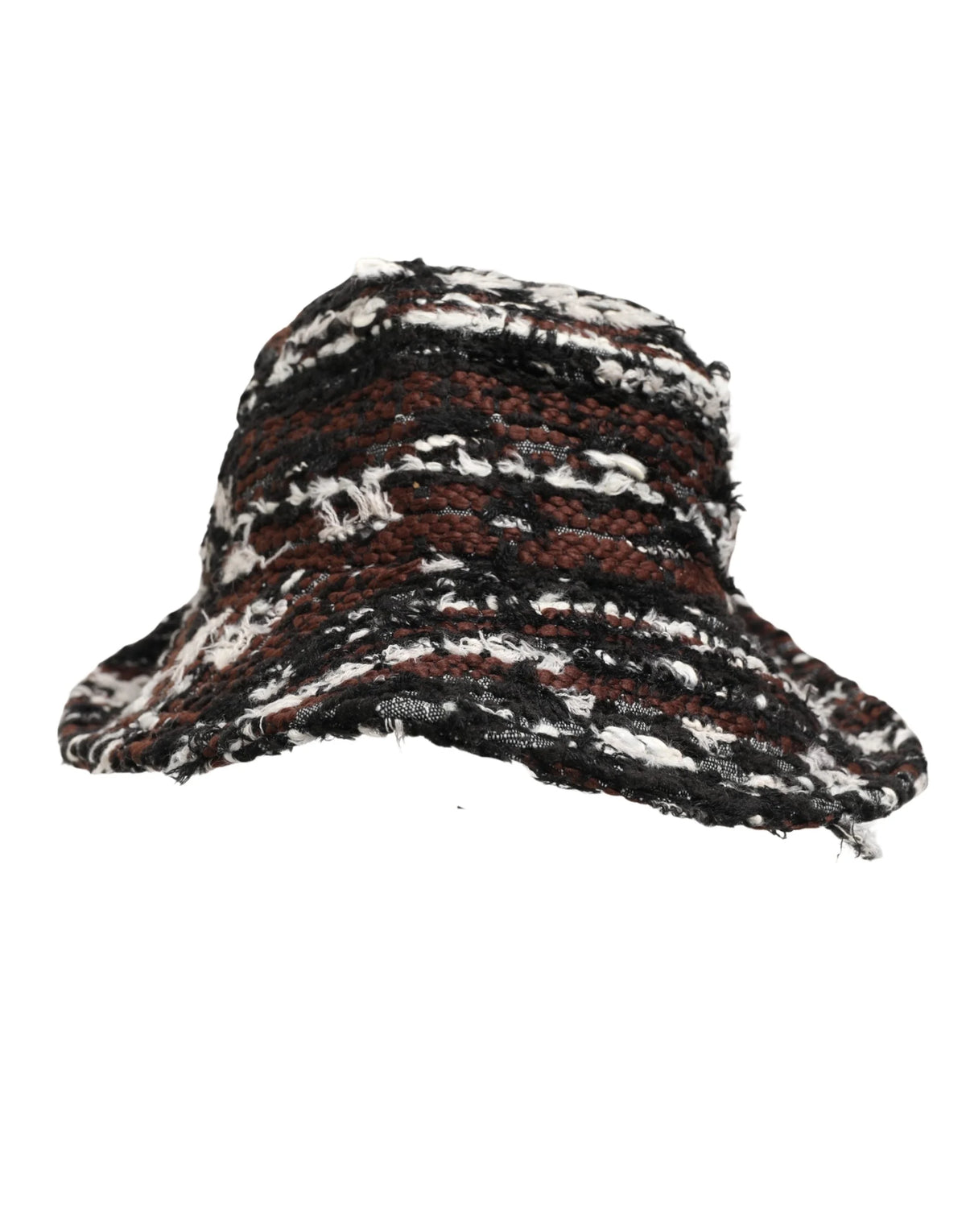 Dolce & Gabbana Women Multicolor Acrylic Tweed Bucket Capello Hat - 57 cm|S