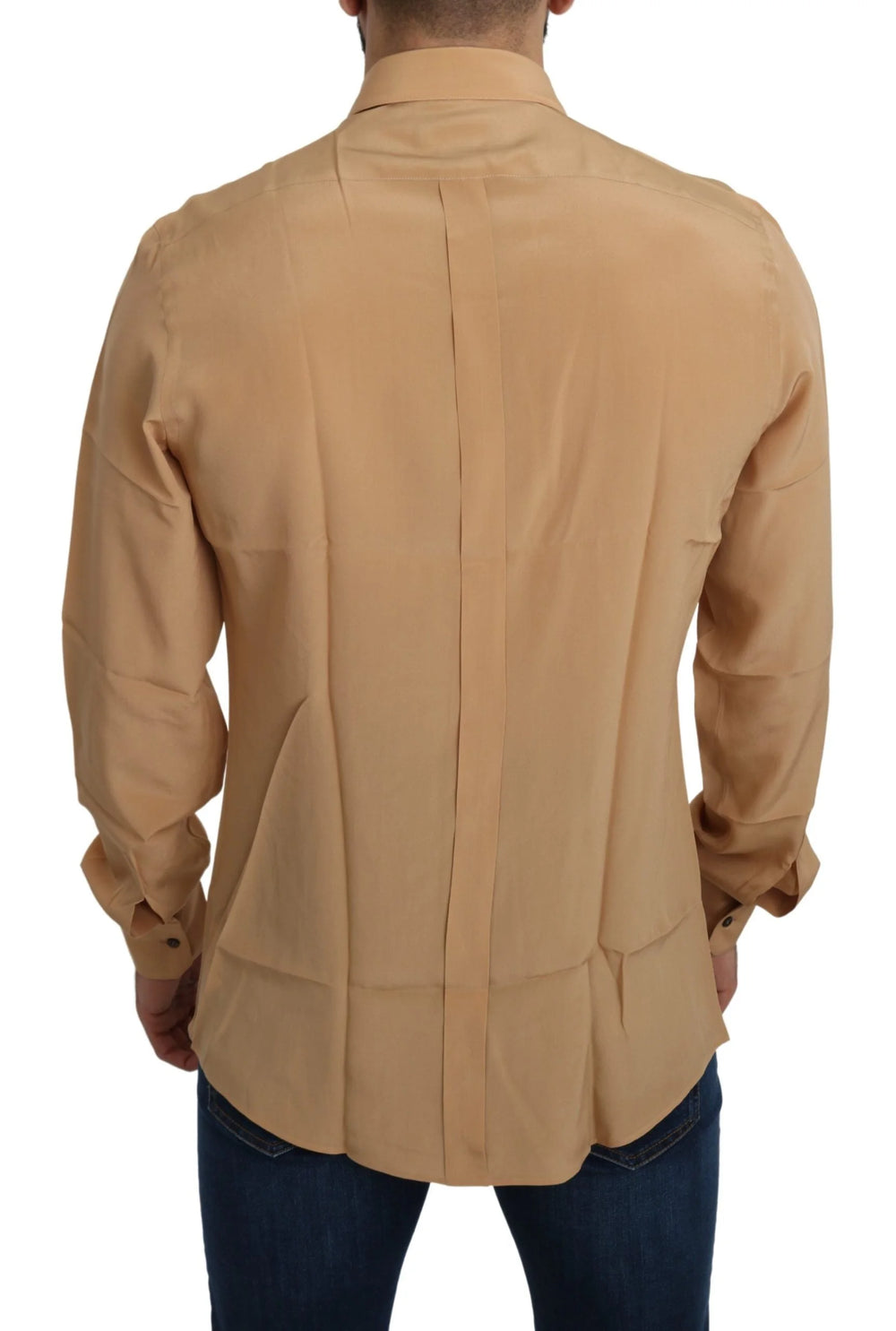 Dolce & Gabbana Yellow 100% Silk GOLD Top Slim Shirt - IT38 | XS - Shirts