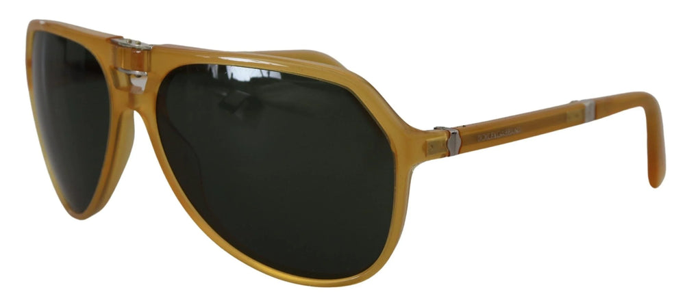 Dolce & Gabbana Yellow Acetate Black Lens Aviator DG4196 Sunglasses - Sunglasses