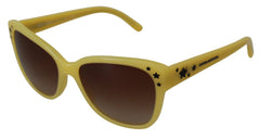 Dolce & Gabbana Yellow Acetate Frame Stars Embellishment DG4124 Sunglasses - Sunglasses
