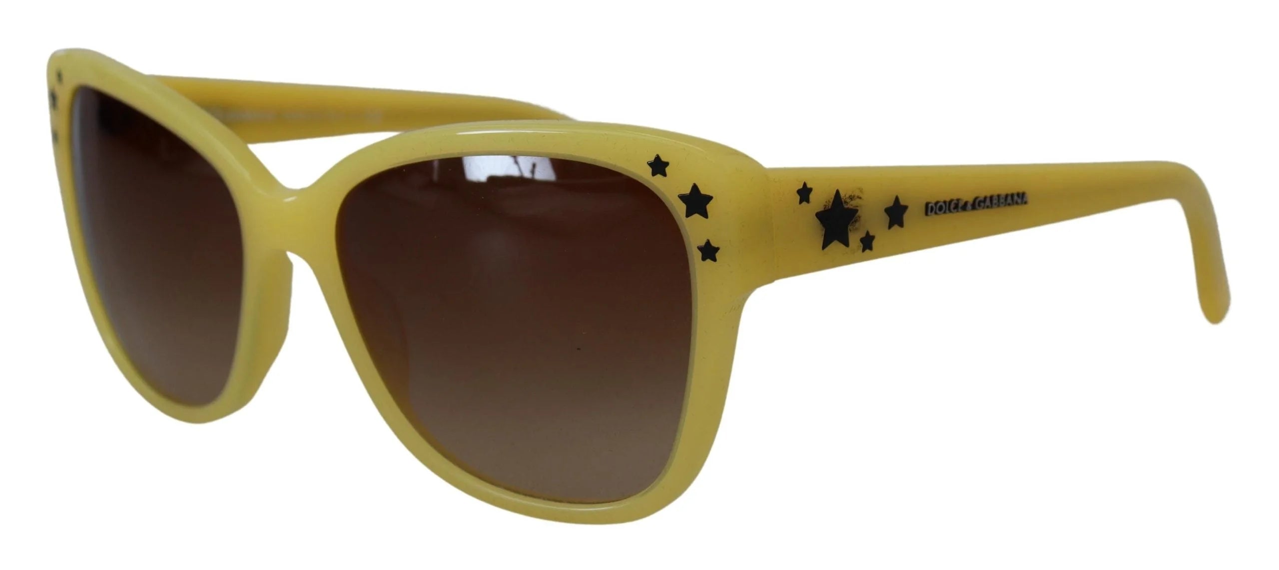 Dolce & Gabbana Yellow Acetate Frame Stars Embellishment DG4124 Sunglasses - Sunglasses