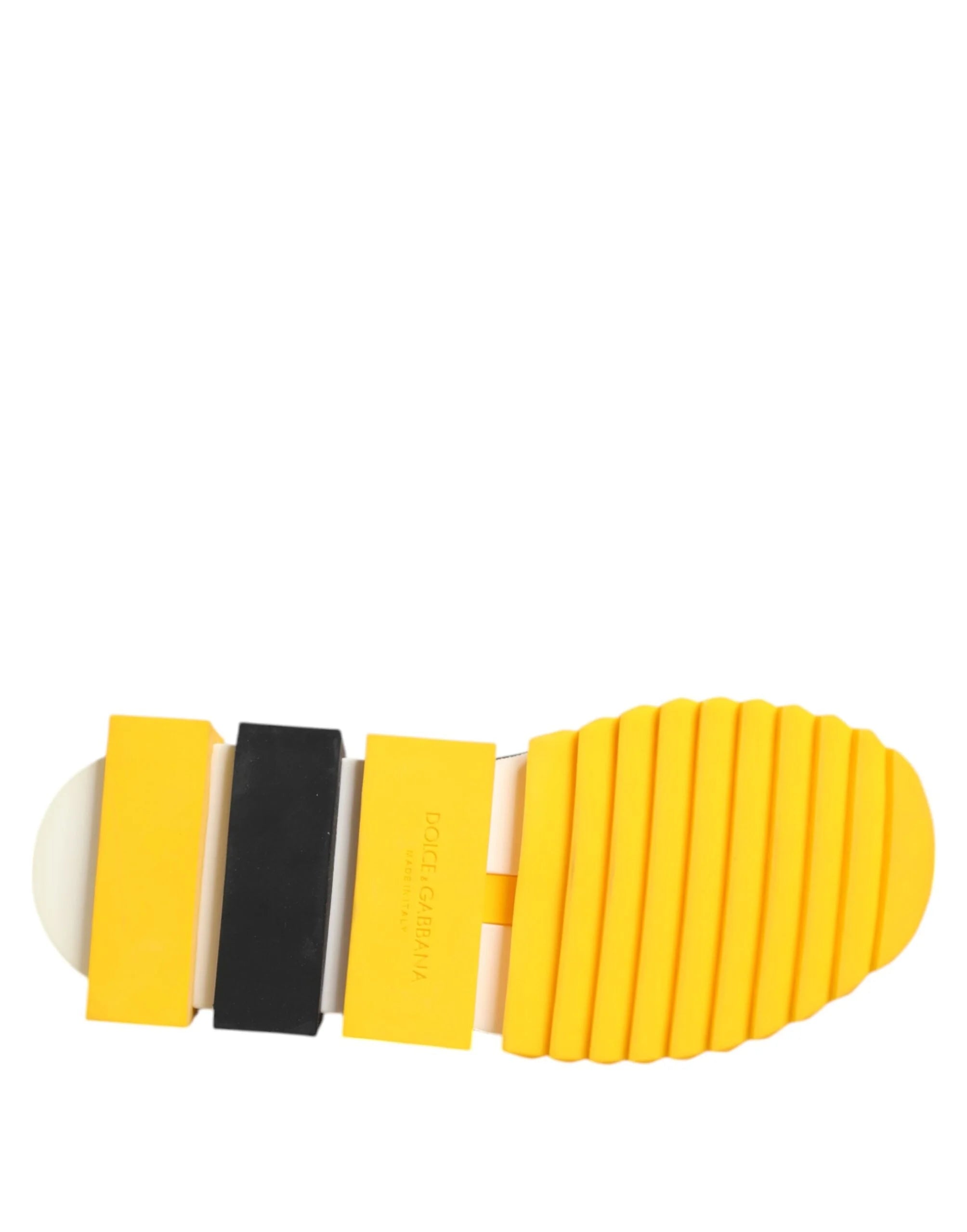 Dolce & Gabbana Yellow Black Sorrento Socks Sneakers Shoes - Sneakers