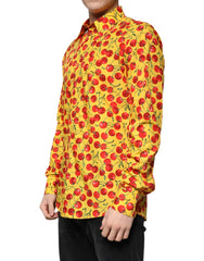 Dolce & Gabbana Yellow Cherry Cotton MARTINI Dress Shirt - IT40 | M - Shirts