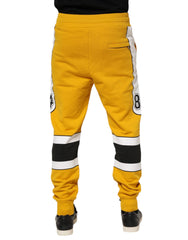 Dolce & Gabbana Yellow Cotton Drawstring Jogger Pants - IT46 | S