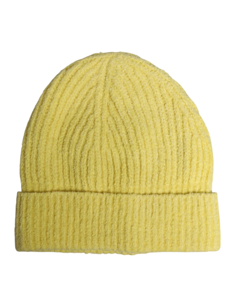 Dolce & Gabbana Yellow Cotton Knitted Winter Beanie Hat - Beanies