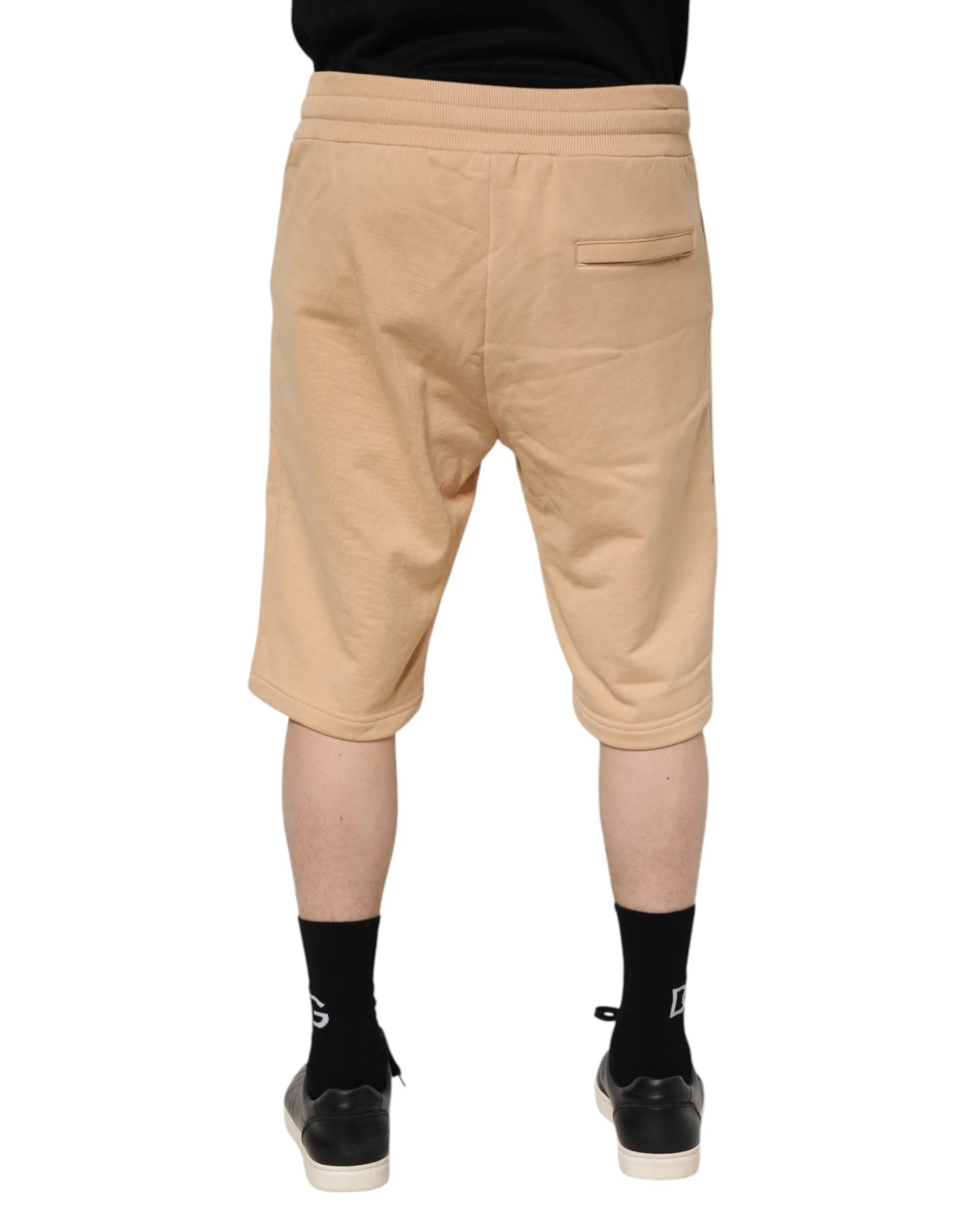 Dolce & Gabbana Yellow Cotton Men Bermuda Sweatshorts Shorts - IT48 | M