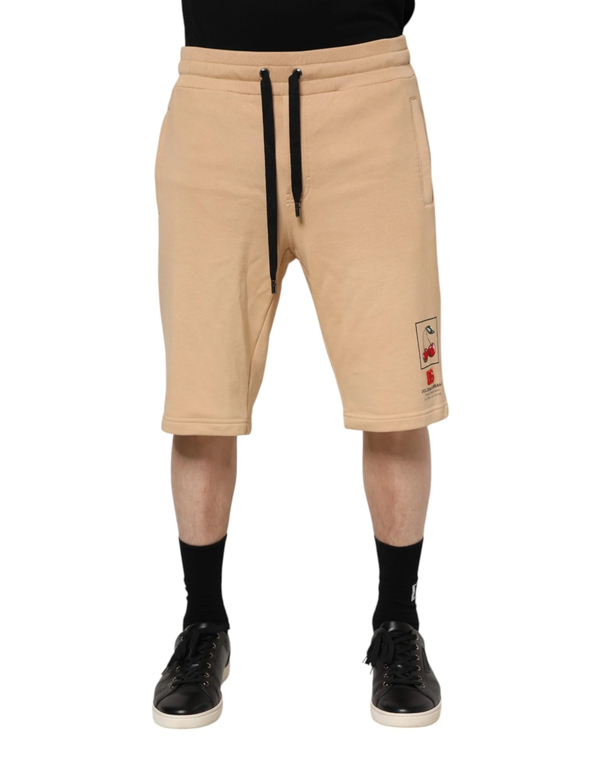 Dolce & Gabbana Yellow Cotton Men Bermuda Sweatshorts Shorts - IT48 | M
