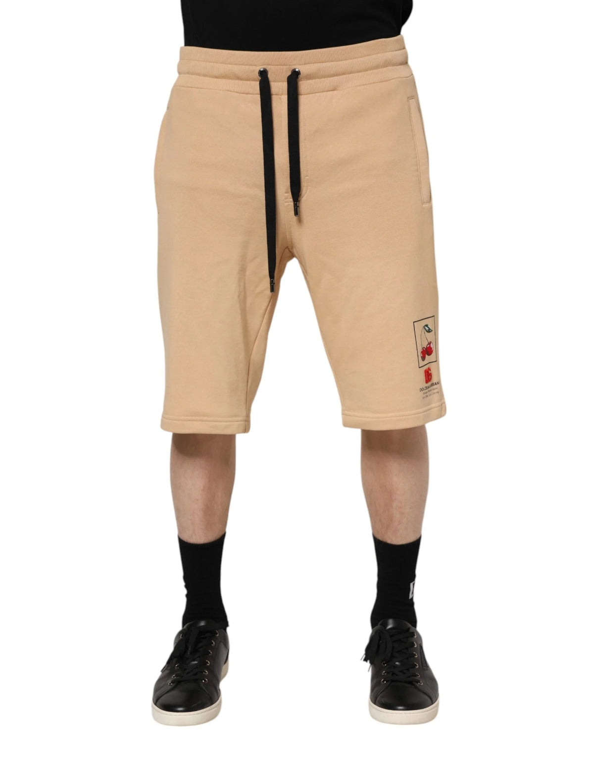 Dolce & Gabbana Yellow Cotton Men Bermuda Sweatshorts Shorts - IT48 | M