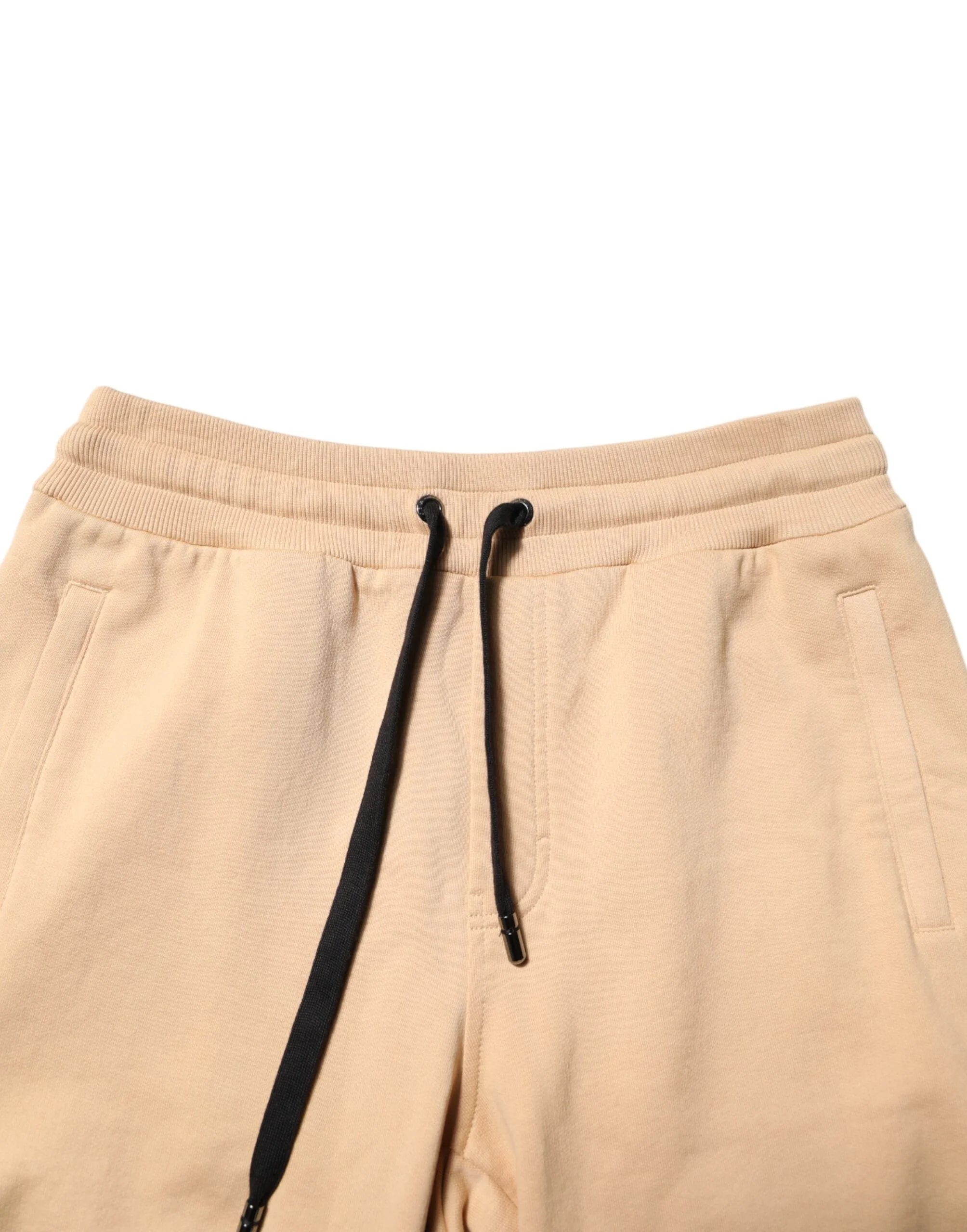Dolce & Gabbana Yellow Cotton Men Bermuda Sweatshorts Shorts - IT48 | M