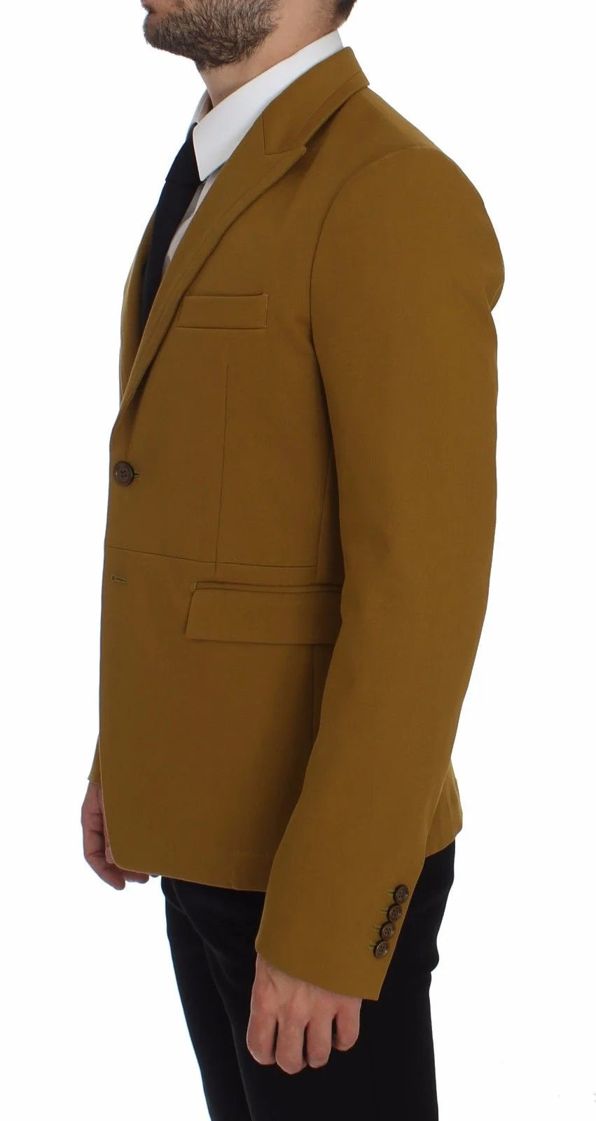 Dolce & Gabbana Yellow Cotton Stretch Blazer - IT46 | S - Sport Jackets