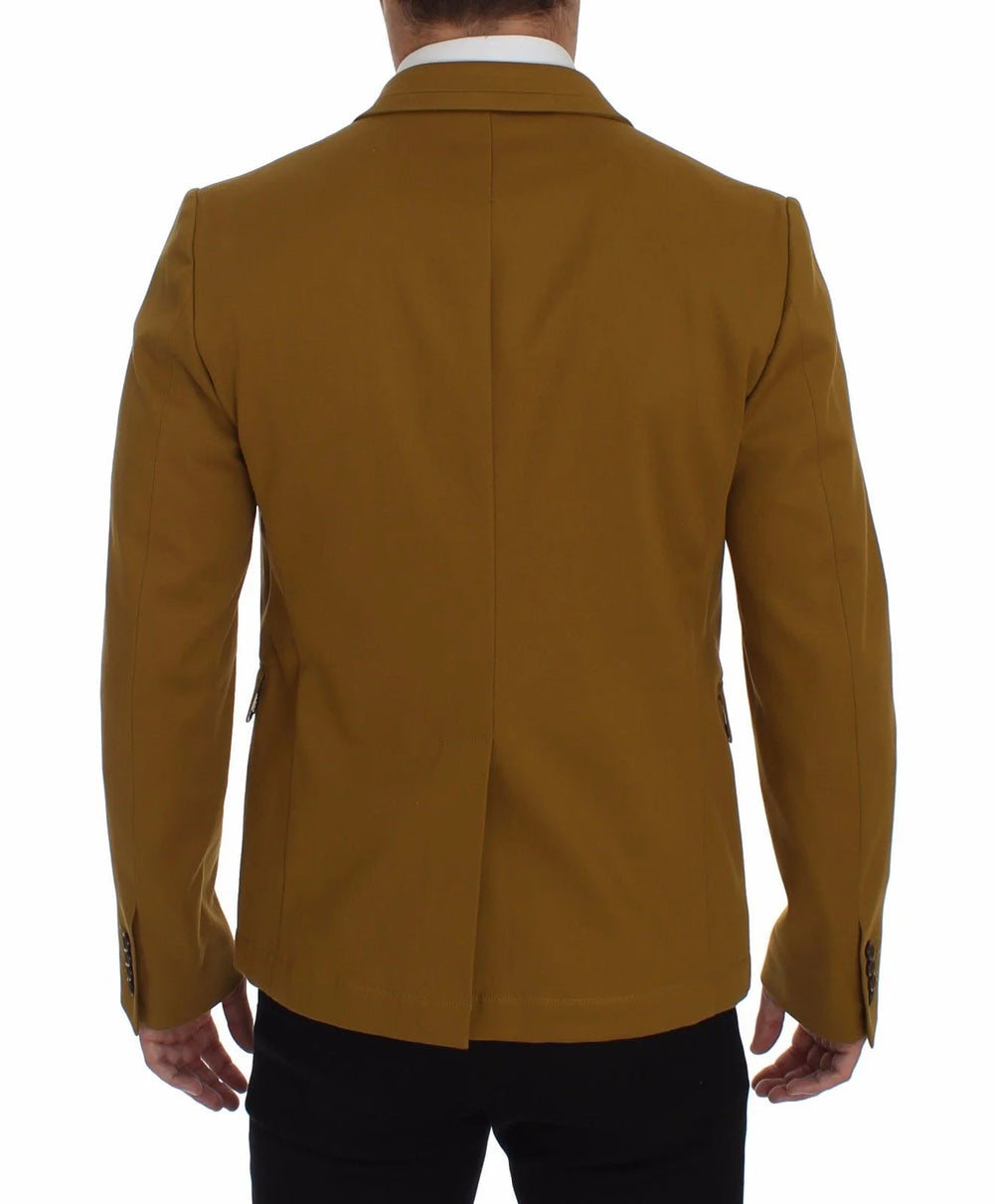 Dolce & Gabbana Yellow Cotton Stretch Blazer - IT46 | S - Sport Jackets