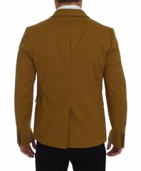 Dolce & Gabbana Yellow Cotton Stretch Blazer - IT46 | S - Sport Jackets