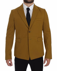 Dolce & Gabbana Yellow Cotton Stretch Blazer - IT46 | S - Sport Jackets