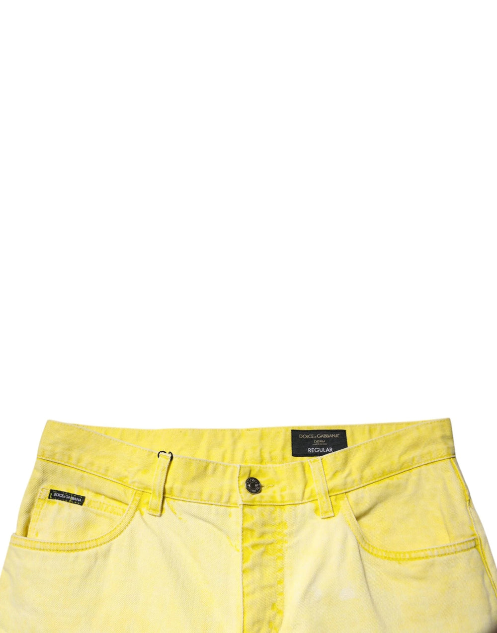 Dolce & Gabbana Yellow Cotton Stretch Skinny Men Denim Jeans - IT48 | M - Jeans