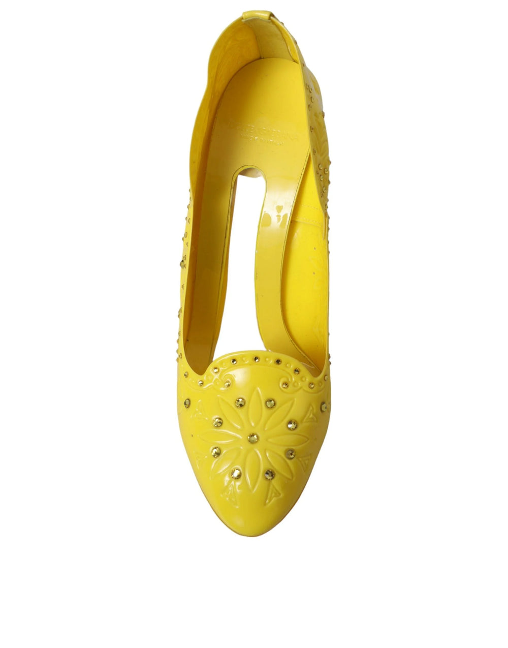 Dolce & Gabbana Yellow Crystal CINDERELLA Heels Pumps Shoes - EU40/US9.5 - Heels