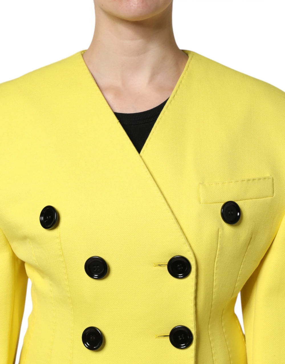 Dolce & Gabbana Yellow Double Breasted Trench Coat Jacket - Trench Coats