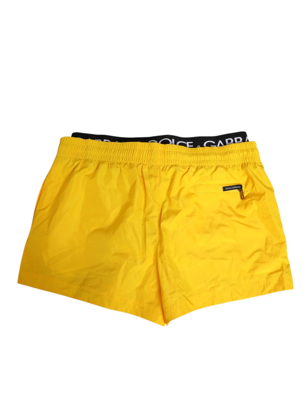 Dolce & Gabbana Yellow Drawstring Beachwear Men Shorts Swimwear - IT4 | S - Boardshorts