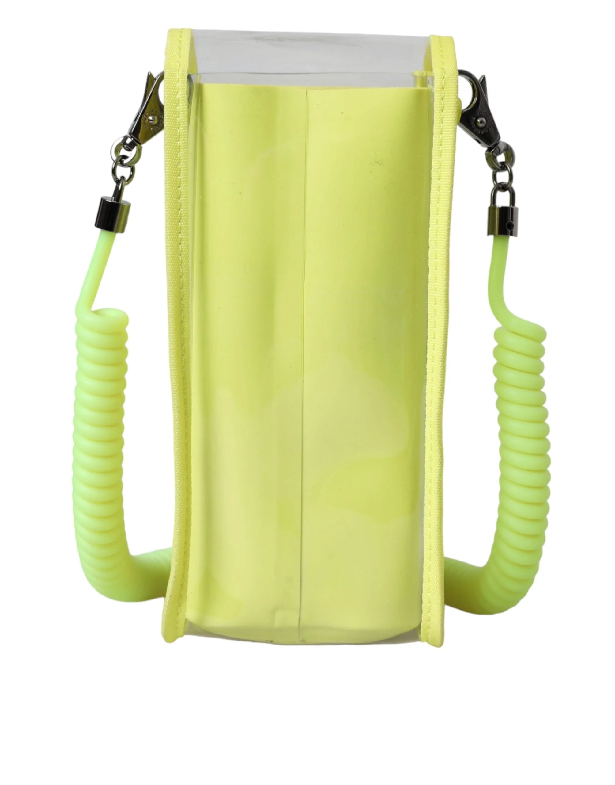 Dolce & Gabbana Yellow Green Plastic DG Logo Neck Strap Cardholder Wallet - Neck Pouches