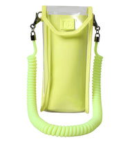 Dolce & Gabbana Yellow Green Plastic DG Logo Neck Strap Cardholder Wallet - Neck Pouches