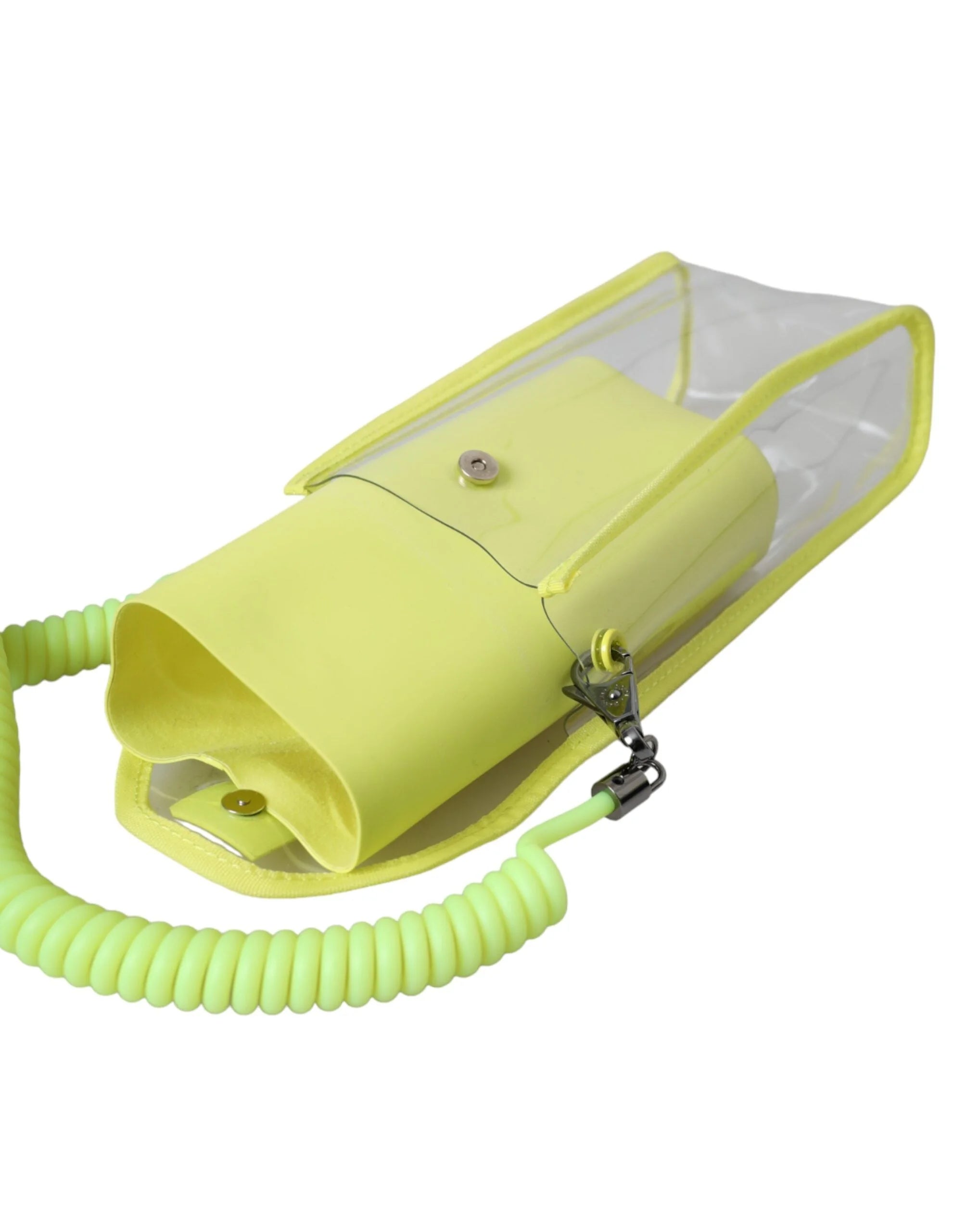 Dolce & Gabbana Yellow Green Plastic DG Logo Neck Strap Cardholder Wallet - Neck Pouches