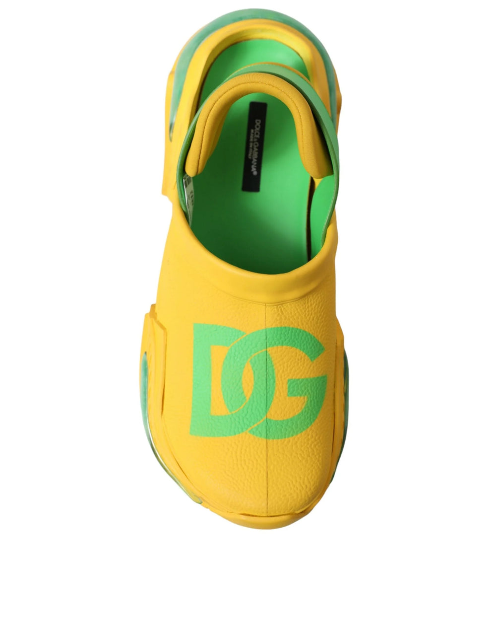 Dolce & Gabbana Yellow Green Rubber Clogs Men Slippers Men Shoes - EU44/US11 - Sandals