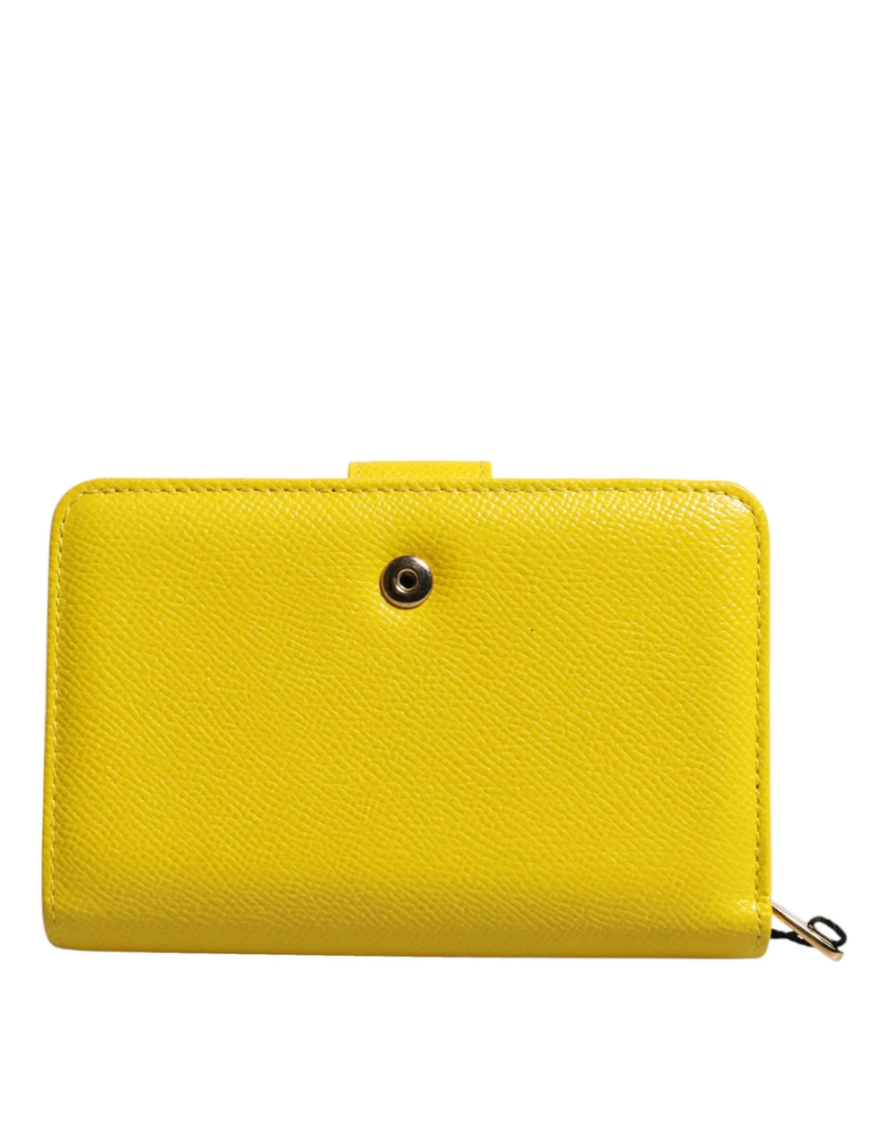 Dolce & Gabbana Yellow Leather Bifold Continental Clutch Wallet - Wallets