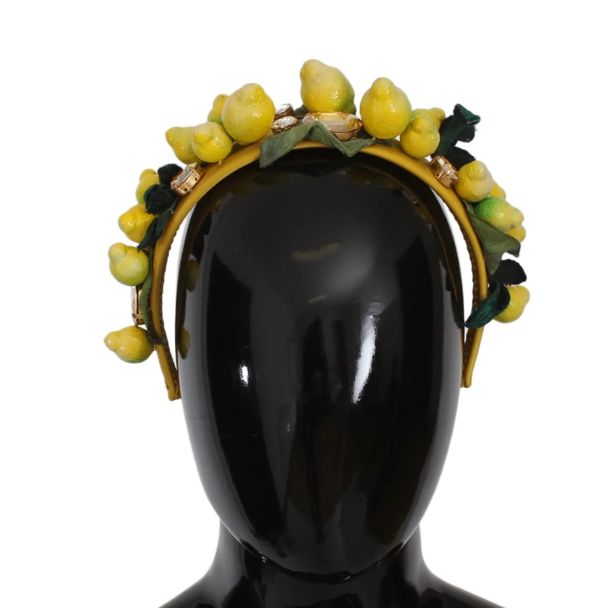Dolce & Gabbana Yellow Lemons Sicily Crystal Diadem Tiara Headband - Headbands