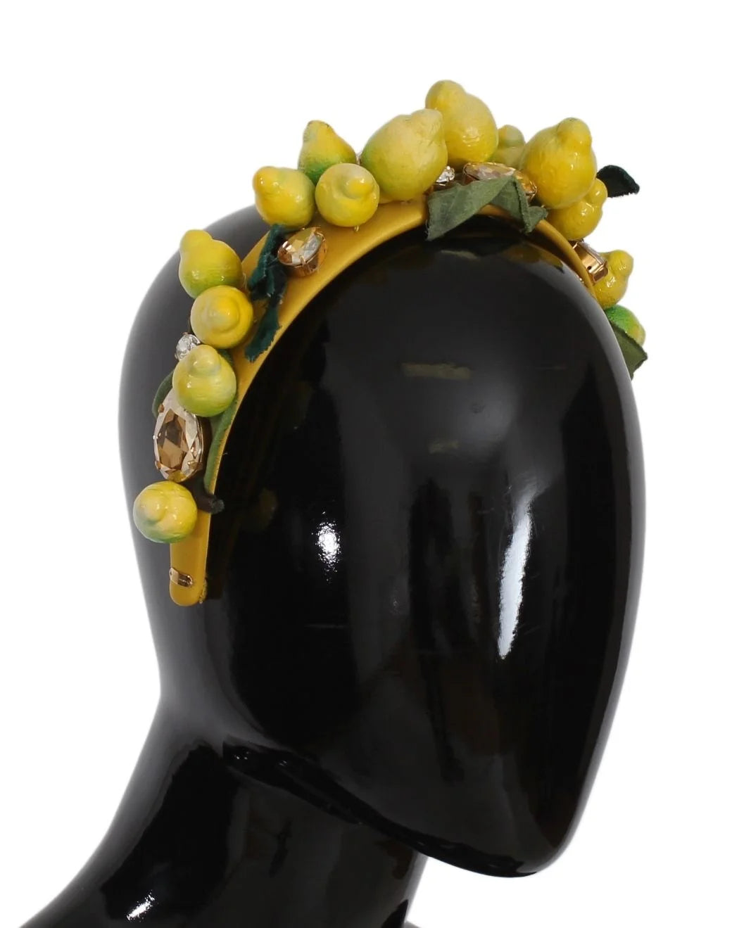Dolce & Gabbana Yellow Lemons Sicily Crystal Diadem Tiara Headband - Headbands
