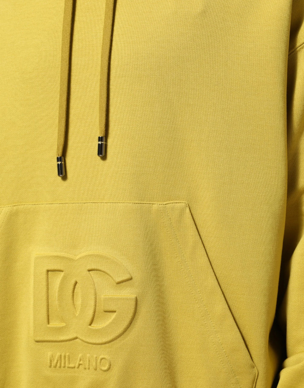 Dolce & Gabbana Yellow Logo Cotton Hooded Sweatshirt Sweater - IT48 | M - Hoodies
