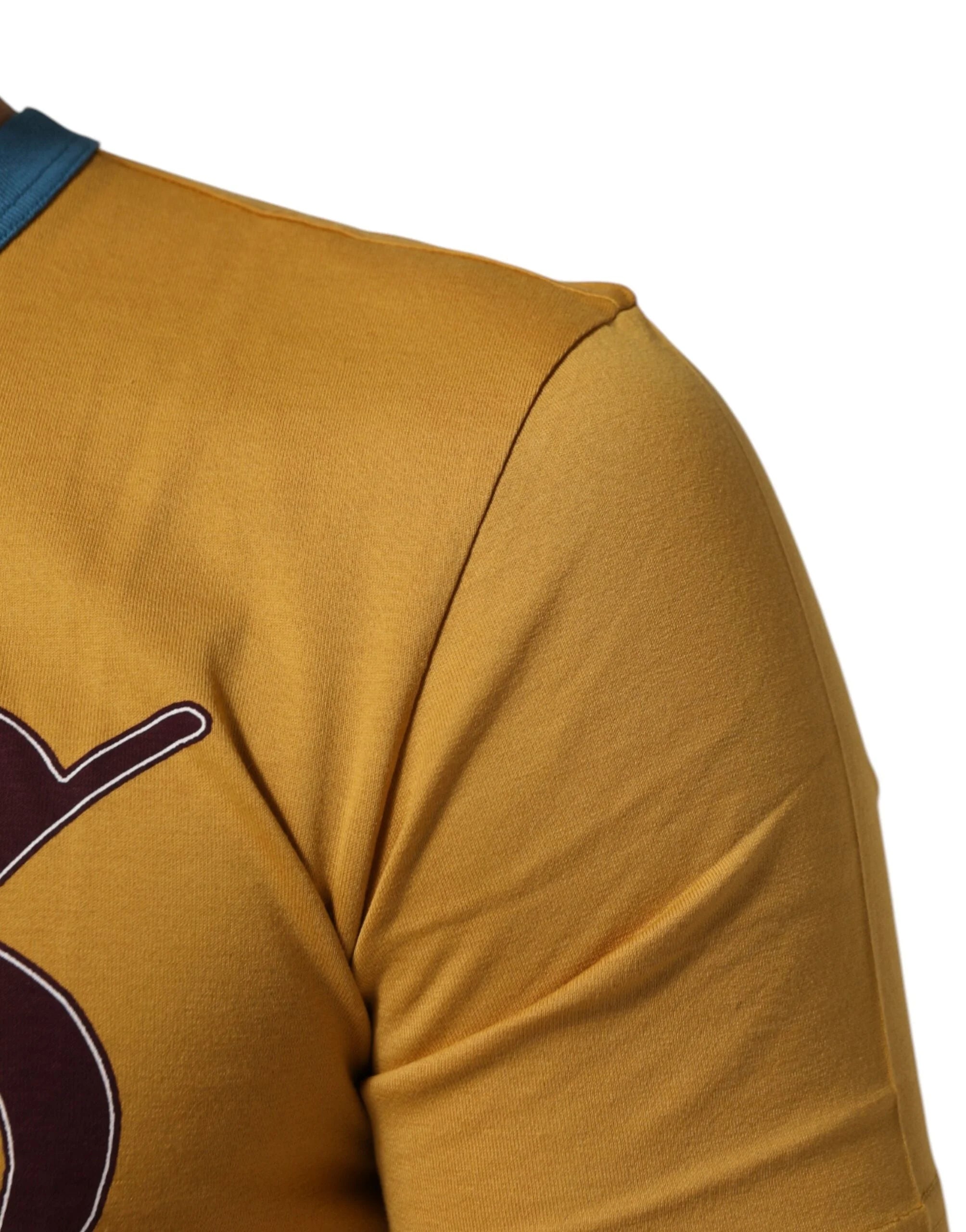 Dolce & Gabbana Yellow Logo Crew Neck Short Sleeves T-shirt - IT48 | M