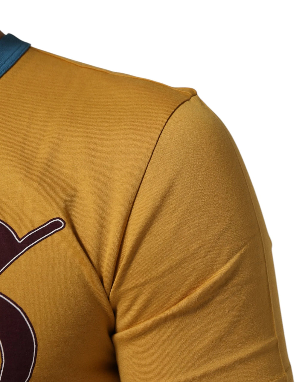 Dolce & Gabbana Yellow Logo Crew Neck Short Sleeves T-shirt - IT48 | M