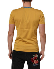 Dolce & Gabbana Yellow Logo Crew Neck Short Sleeves T-shirt - IT48 | M