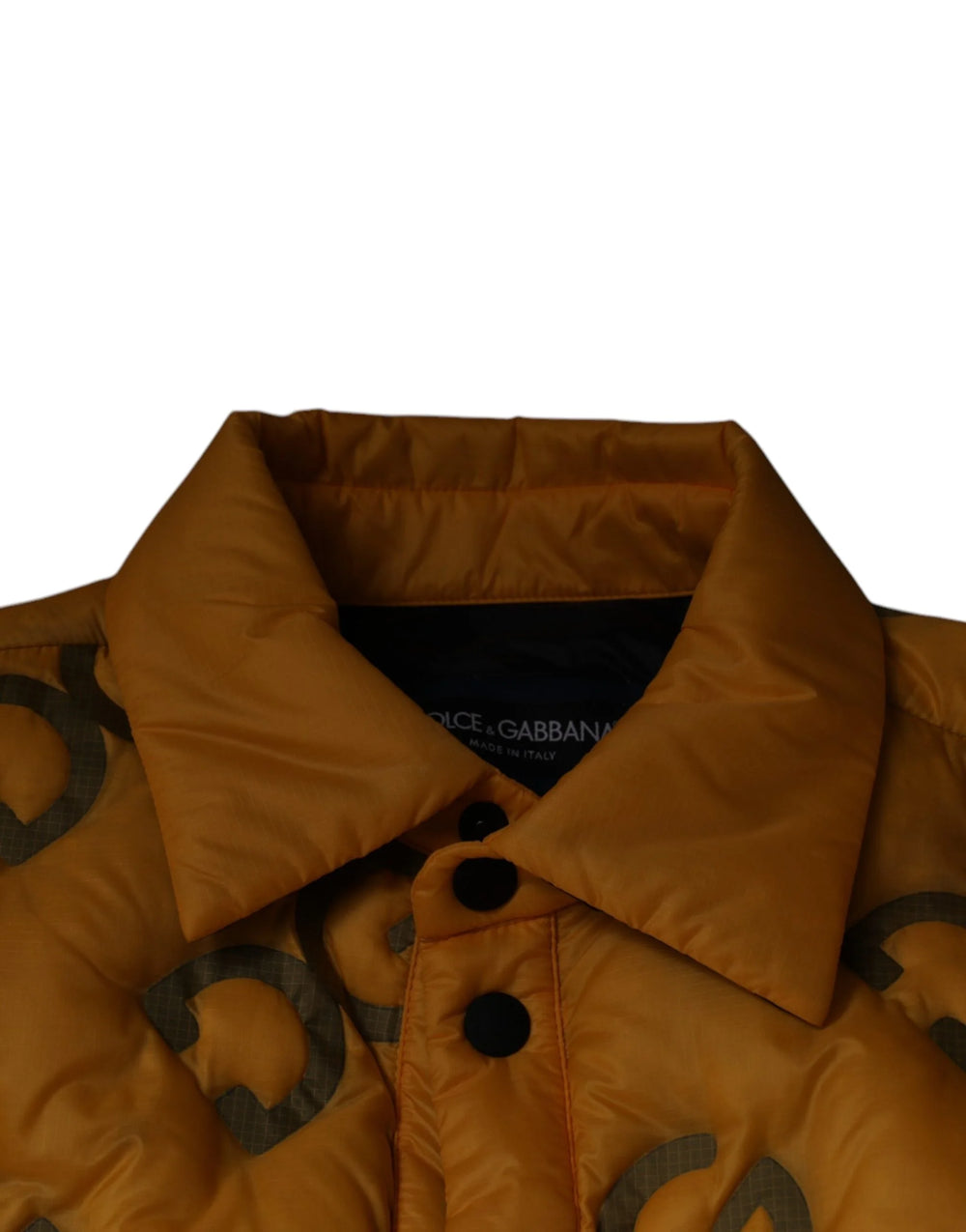 Dolce & Gabbana Yellow Logo Padded Buttoned Blouson Jacket - IT52 | XL - Trucker Jackets