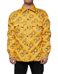 Dolce & Gabbana Yellow Logo Padded Buttoned Blouson Jacket - IT52 | XL - Trucker Jackets